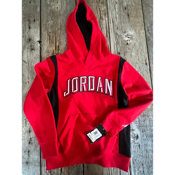 Jordan Other - Jordan Gym Red Black Pullover Hoodie Embroidered Logo 95A191-R78 Size M 10-12